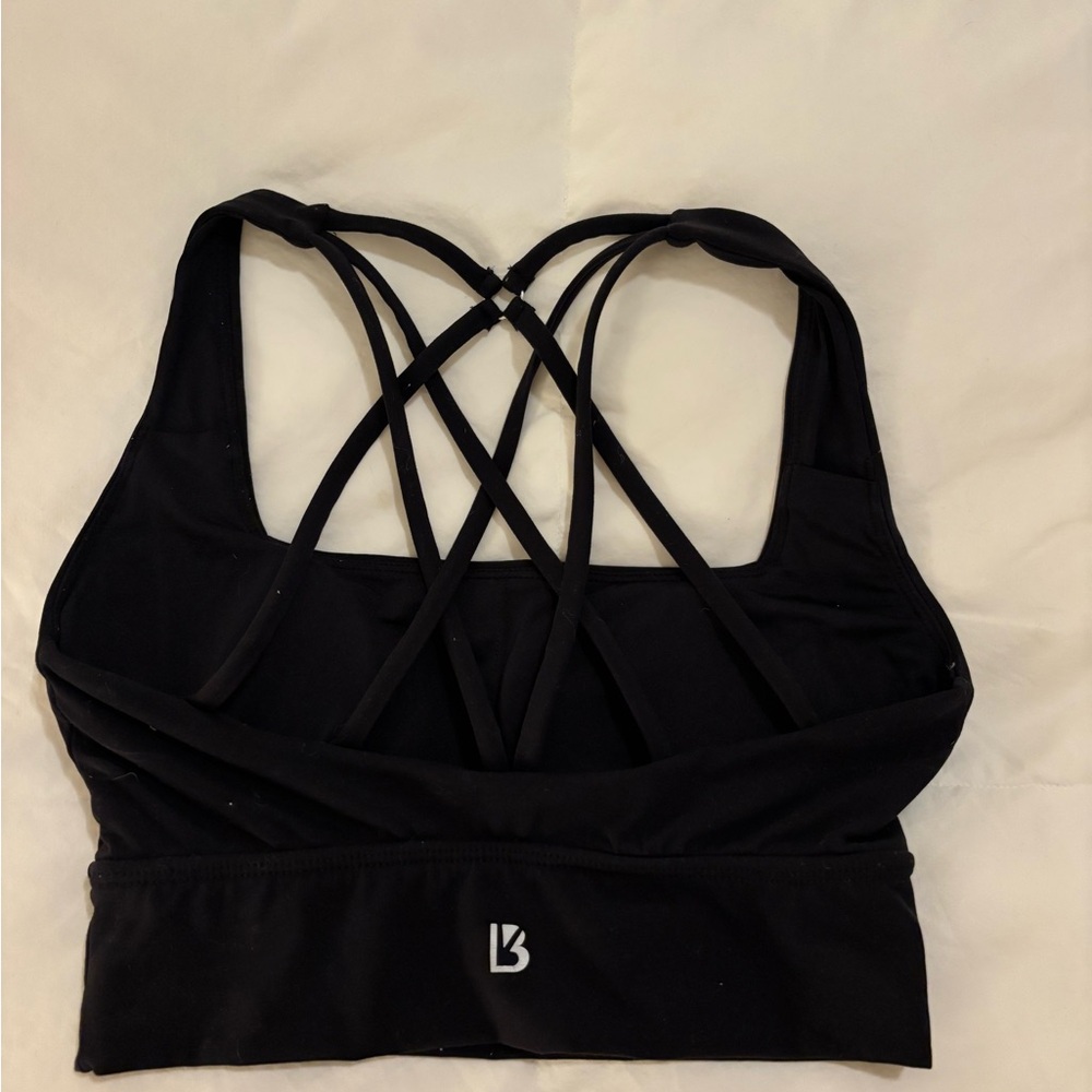 BuffBunny Black Crisscross Sports Bra